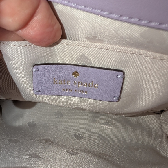 Kate Spade Lilac Quilted Shoulder Bag with Silver Chain - Picture 6 of 8